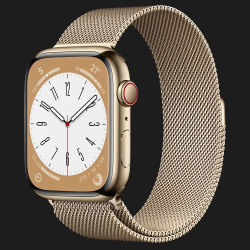 Apple Watch Series 8 41mm Gold Stainless Steel Case with Milanese Loop Gold (MNJE3/MNJF3)