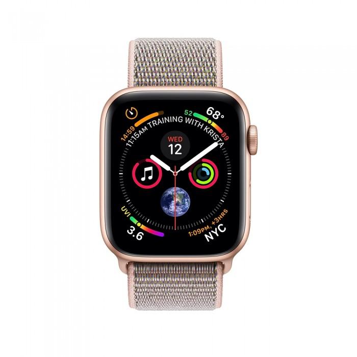 Apple Watch Series 4 44mm Gold Aluminium Case with Pink Sand Sport Loop (MU6G2)