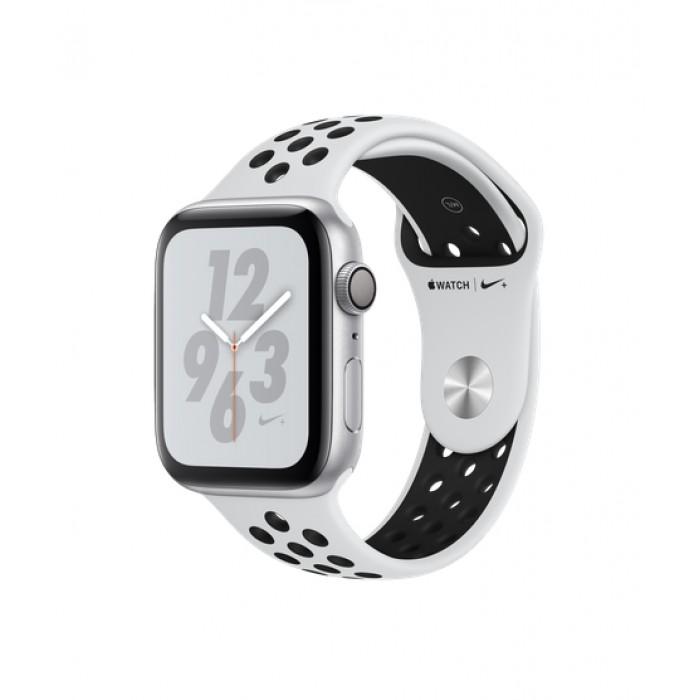 Apple Watch Series 4 Nike+ 44mm GPS Silver Aluminum Case with Pure Platinum/Black Nike Sport Band (MU6K2)