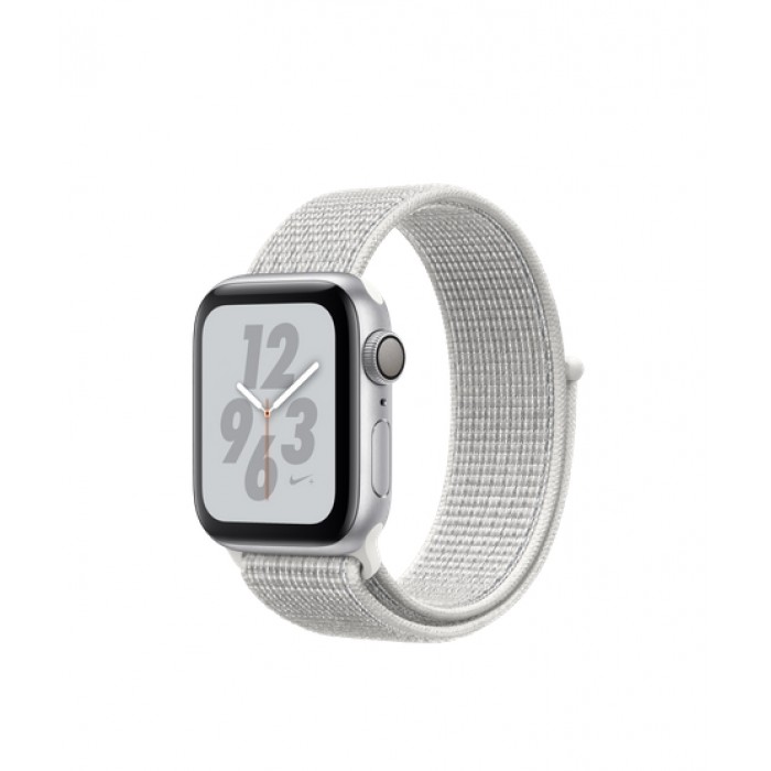 Apple Watch Series 4 Nike+ 40mm GPS Silver Aluminum Case with Summit White Nike Sport Loop (MU7F2)