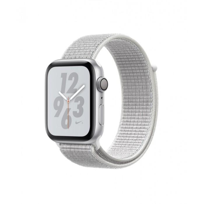 Apple Watch Series 4 Nike+ 44mm GPS Silver Aluminum Case with Summit White Nike Sport Loop (MU7H2)