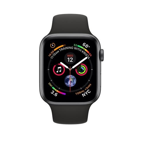 Apple Watch Series 4 40mm GPS + LTE Space Gray Aluminum Case with Black Sport Band (MTUG2, MTVD2)