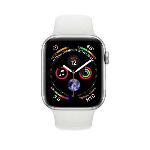 Apple Watch Series 4 40mm GPS+LTE Silver Aluminum Case with White Sport Band (MTVA2)