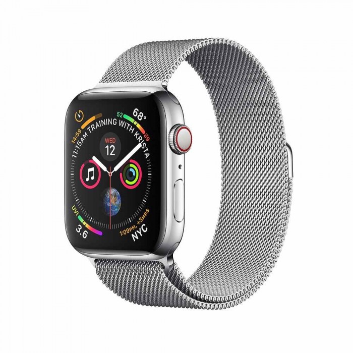 Apple Watch Series 4 44mm GPS+LTE Stainless Steel Case with Milanese Loop (MTV42)