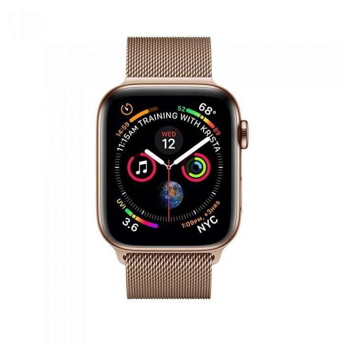 Apple Watch Series 4 40mm GPS+LTE Gold Stainless Steel Case with Gold Milanese Loop (MTUT2)