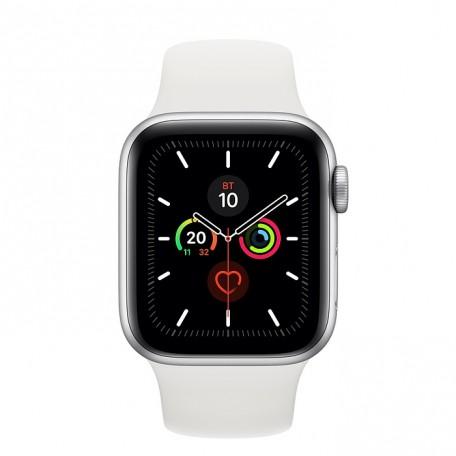 Apple Watch Series 5 40mm Silver Aluminium Case with White Sport Band (MWV62)