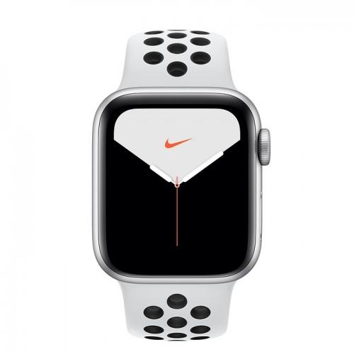 Apple Watch Series 5 Nike+ 40mm GPS Silver Aluminum Case with Pure Platinum/Black Nike Sport Band (MX3R2)