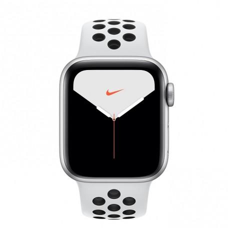 Apple Watch Series 5 Nike + 40mm GPS Silver Aluminum Case with Pure Platinum / Black Nike Sport Band (MX3R2)
