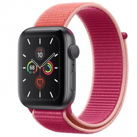 Apple Watch Series 5 44mm Space Gray Aluminium Case with Pomegranate Sport Loop (MWU02)