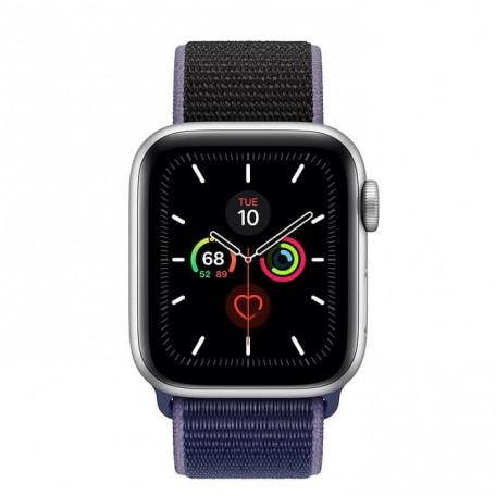 Apple Watch Series 5 40mm Silver Aluminium Case with Midnight Blue Sport Loop (MX3N2)