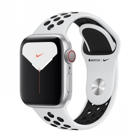 Apple Watch Series 5 Nike+ 40mm GPS + LTE Silver Aluminum Case with Pure Platinum/Black Nike Sport Band (MX372)