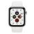 Apple Watch Series 5 44mm GPS + LTE Stainless Steel Case with White Sport Band (MWW22, MWWF2)