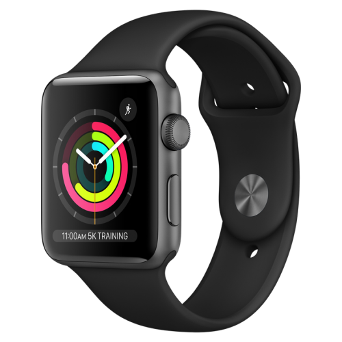 Apple Watch Series 3 38mm GPS Space Gray Aluminum Case with Black Sport Band (MTF02) OPENBOX