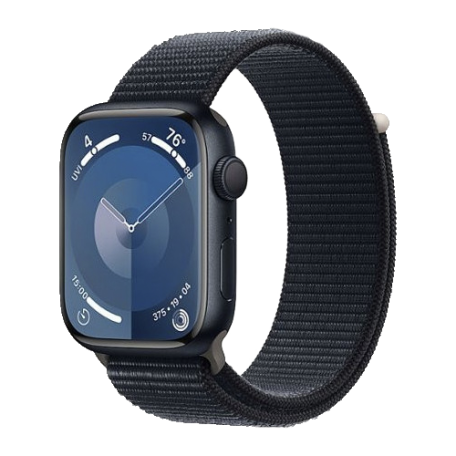 Apple Watch Series 9 45mm Midnight Aluminum Case with Midnight Sport Loop