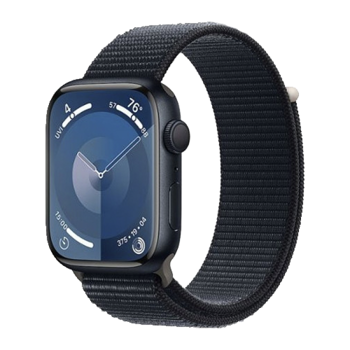 Apple Watch Series 9 45mm Midnight Aluminum Case with Midnight Sport Loop