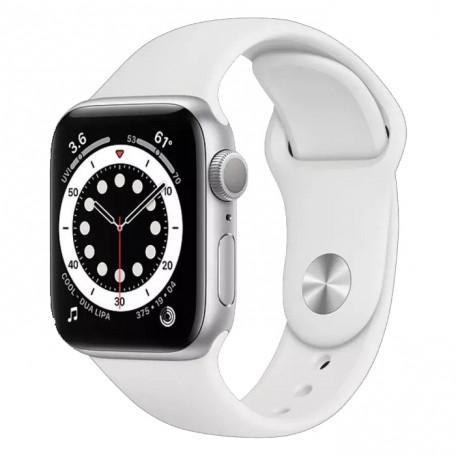 б/у Apple Watch Series 6 40mm Silver Aluminum Case with White Sport Band (MG283)
