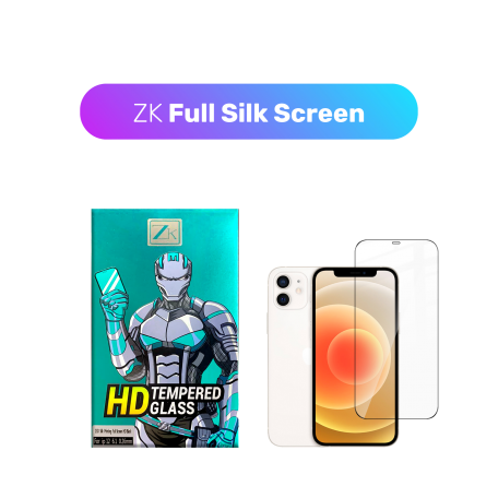 Захисне скло ZK для iPhone 12 Mini 2.5D Full Silk Screen 0.26mm [+ Задня плівка в комплекті] [Black]