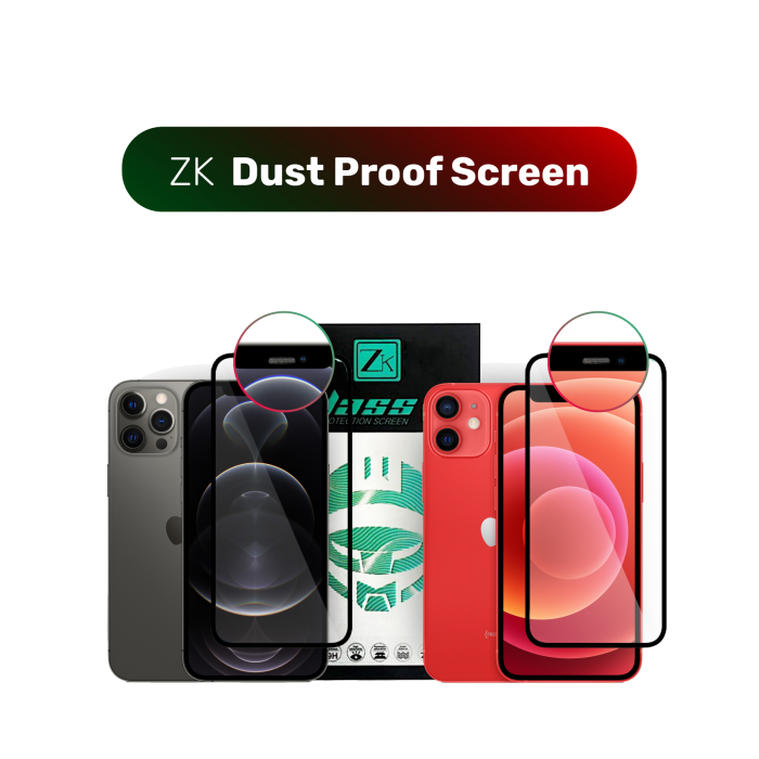 Защитное стекло ZK для iPhone 12/12 Pro 2.5D Full Screen Dust-Proof 0.26mm [+ Задняя пленка в комплекте][Black]