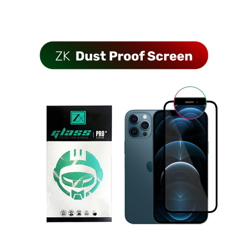 Захисне скло ZK для iPhone 12 Pro Max 2.5D Full Screen Dust-Proof 0.26mm [+ Задня плівка в комплекті] [Black]
