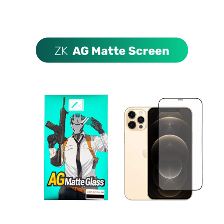 Захисне скло ZK для iPhone 12 Pro Max 2.5D AG Matte Screen 0.26mm [+ Задня плівка в комплекті] [Black]