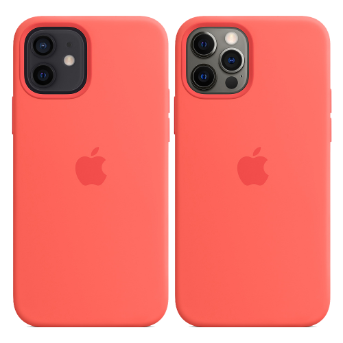 Чехол Smart Silicone Case для iPhone 12/12 Pro 1:1 Original[Pink Citrus]