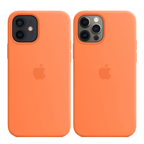 Чехол Smart Silicone Case для iPhone 12/12 Pro 1:1 Original[Kumquat]