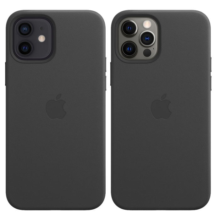 Чехол Smart Leather Case для iPhone 12/12 Pro with MagSafe 1:1 Original[Black]