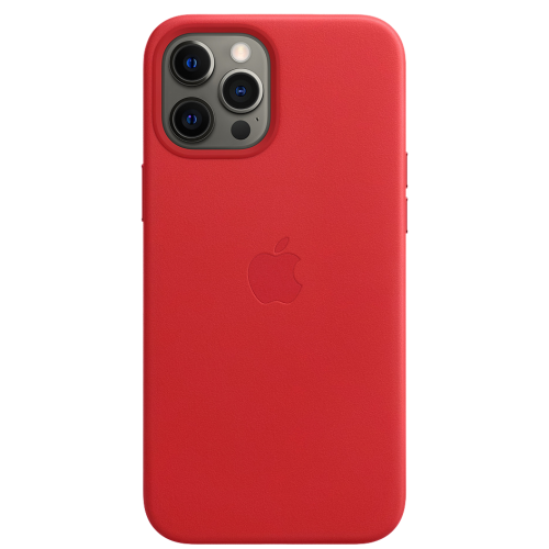 Чохол Smart Leather Case для iPhone 12 Pro Max with MagSafe 1: 1 Original [Red]