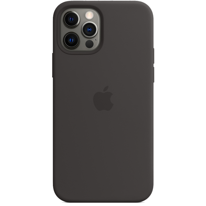 Чехол Smart Silicone Case для iPhone 12 Pro Max with MagSafe 1:1 Original[Black]