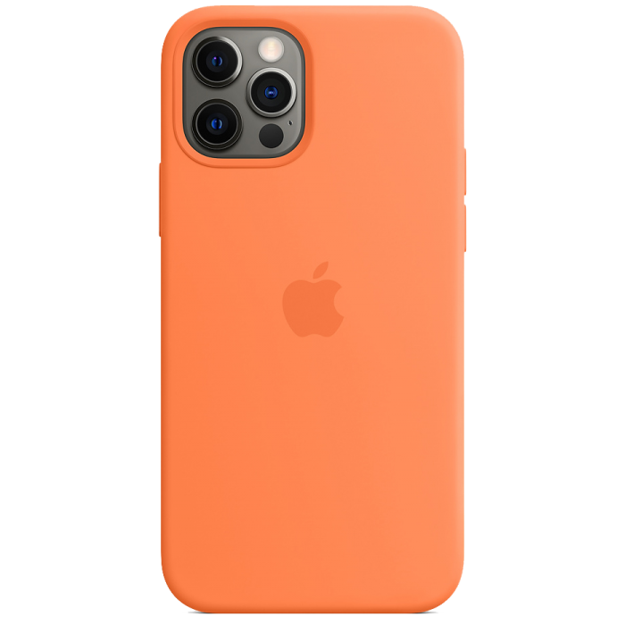 Чехол Smart Silicone Case для iPhone 12 Pro Max with MagSafe 1:1 Original[Kumquat]