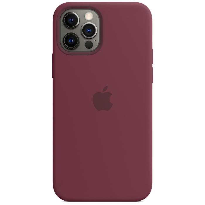 Чехол Smart Silicone Case для iPhone 12 Pro Max with MagSafe 1:1 Original[Plum]