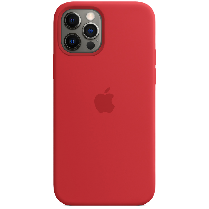 Чехол Smart Silicone Case для iPhone 12 Pro Max with MagSafe 1:1 Original[Red]
