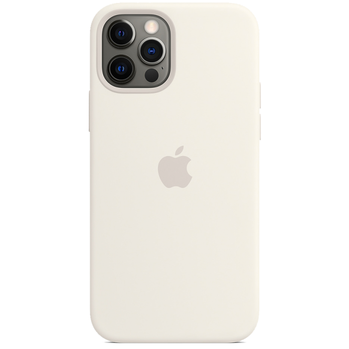 Чехол Smart Silicone Case для iPhone 12 Pro Max with MagSafe 1:1 Original[White]