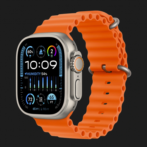 Apple Watch Ultra 2 49mm GPS + LTE Titanium Case with Orange Ocean Band (2023)