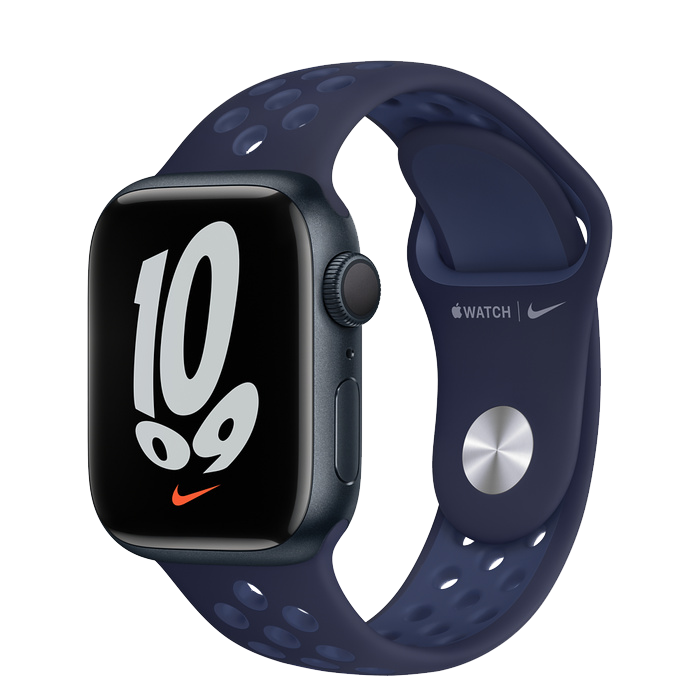 Apple Watch Series 7 Nike 41mm Midnight with Midnight Navy Sport Band