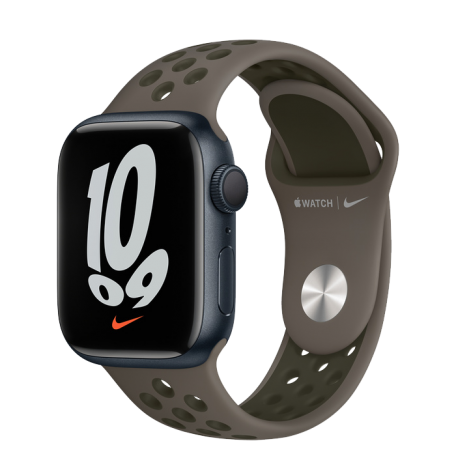 Apple Watch Series 7 Nike 41mm Midnight with Olive Gray Sport Band